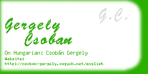 gergely csoban business card